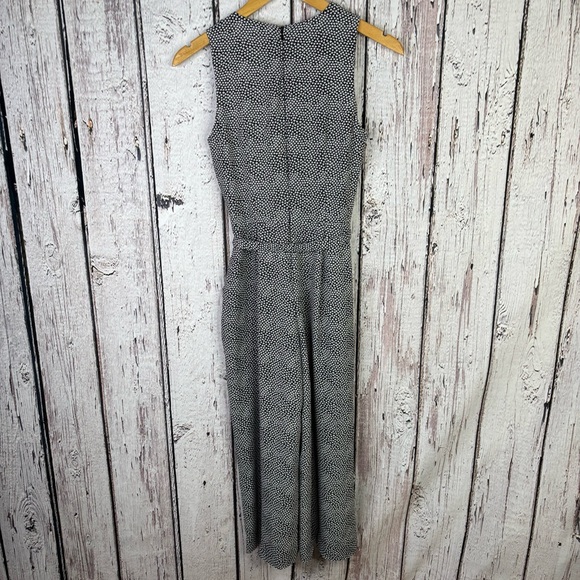 🏷️NWT Michael Michael Kors SZ 0P Petite Cropped Crepe Jumpsuit Belted Sleeveless - Picture 9 of 16